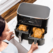 Airfryer  Foodi Max DualZone AF451, 2470W, 9.5L, 6 funcții de gătit, negru Ninja